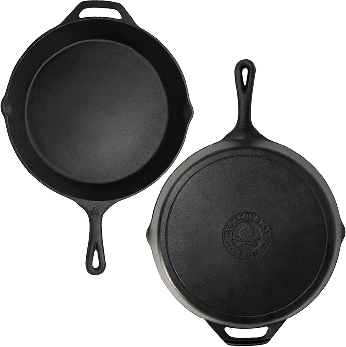 12 Inch round Large Pre-Seasoned Cast Iron Skillet