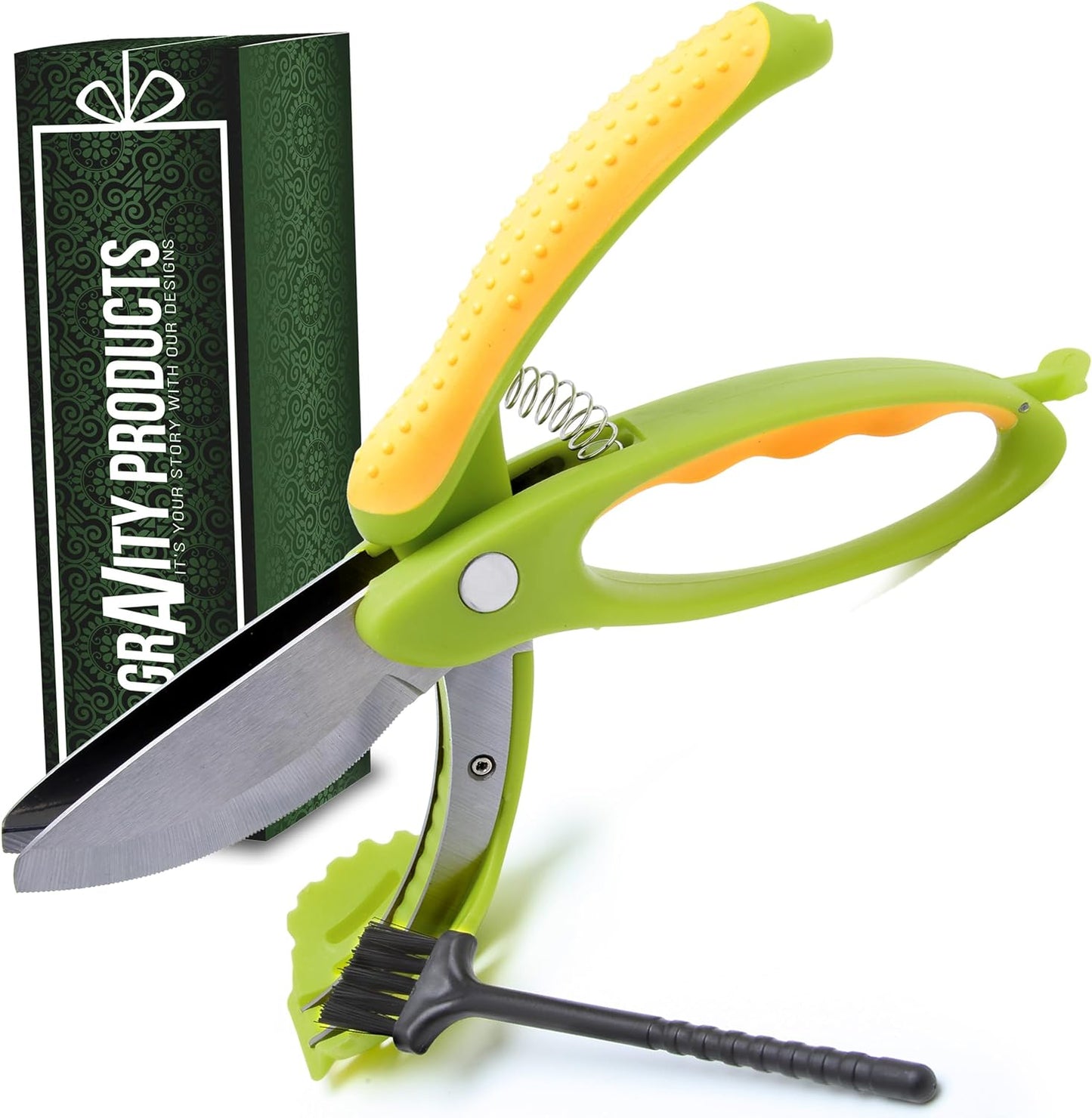 Salad Scissor Chopper, Stainless Steel Vegetable Slicer and Fruit Cutter, Salad Chopper, Heavy Duty Kitchen Salad Scissors, Multifunction Double Blade Salad Cutting Tool Ner Large or Snap Cutter