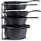 Heavy Duty Pots and Pans Organizer - Extra Large 5-Tier Rack - Holds Cast Iron Skillets, Dutch Oven - Durable Construction - Space Saving Kitchen Storage - No Assembly Required - Black 15.4"